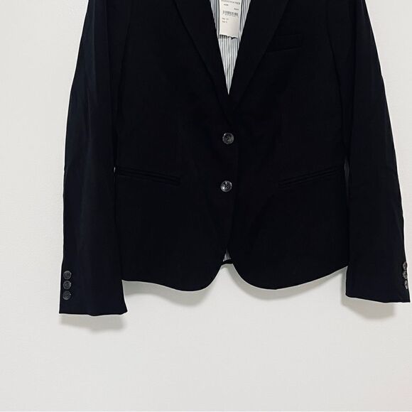 NWT J. Crew Black Label Black Blazer Small Lined Preppy 2 Button Jacket Suit - Picture 6 of 12